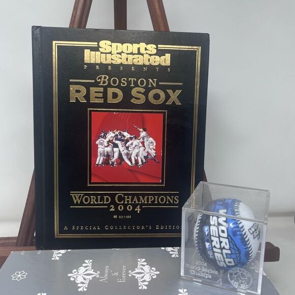 Sports Illustrated Boston Red Sox World Champions 2004 & Rawlings WS Baseball - Picture 1 of 5